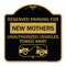Signmission Reserved Parking for New Mothers Unauthorized Vehicles Towed Away Alum, 18" x 18", BG-1818-23089 A-DES-BG-1818-23089 - alternate 1